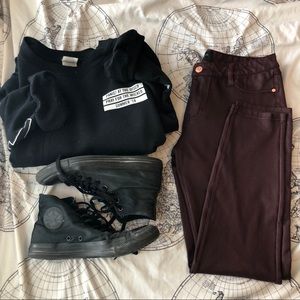 Maroon Skinny Jeans